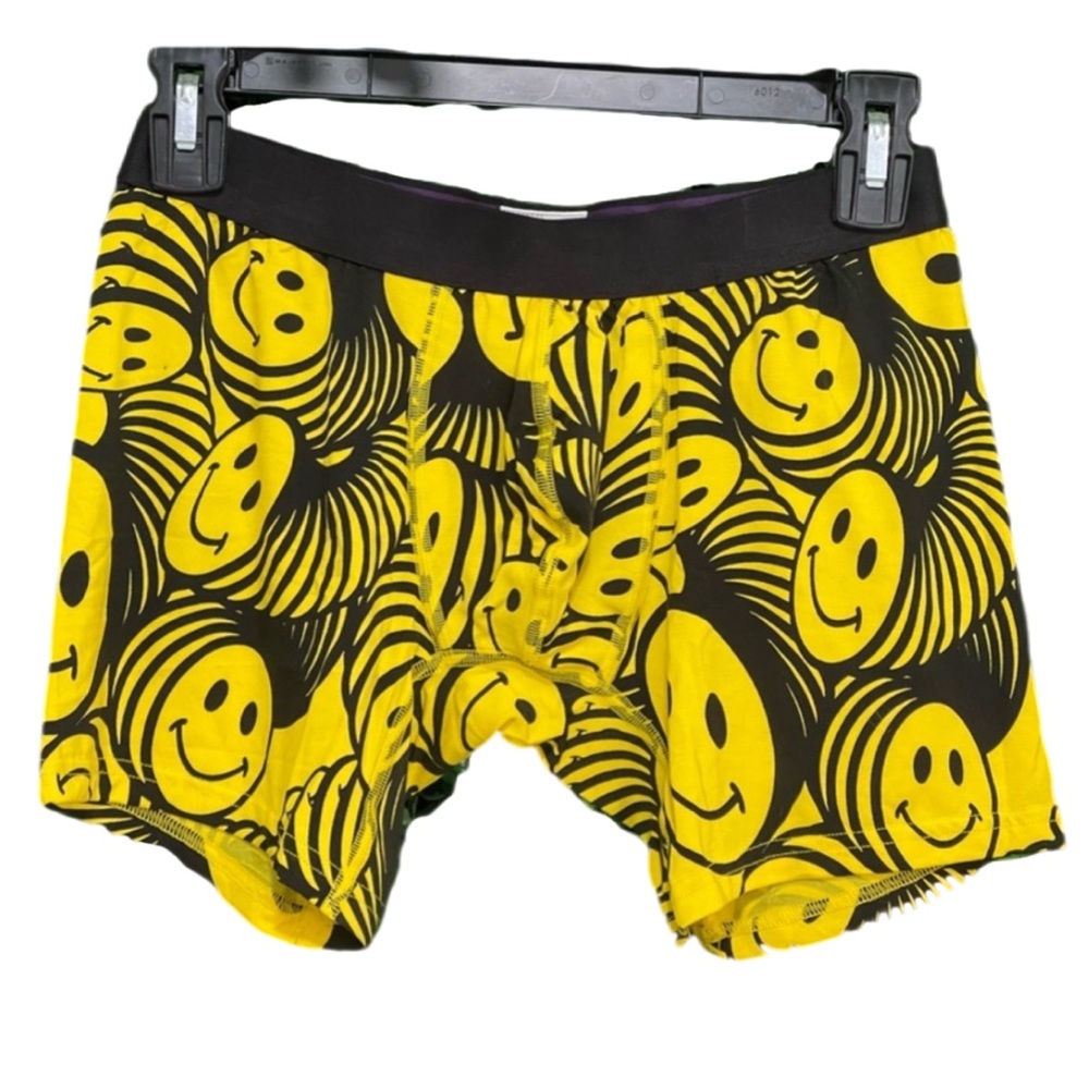 MeUndies Men's Medium Psychedelic Yellow Happy Face Boxer Briefs NEW